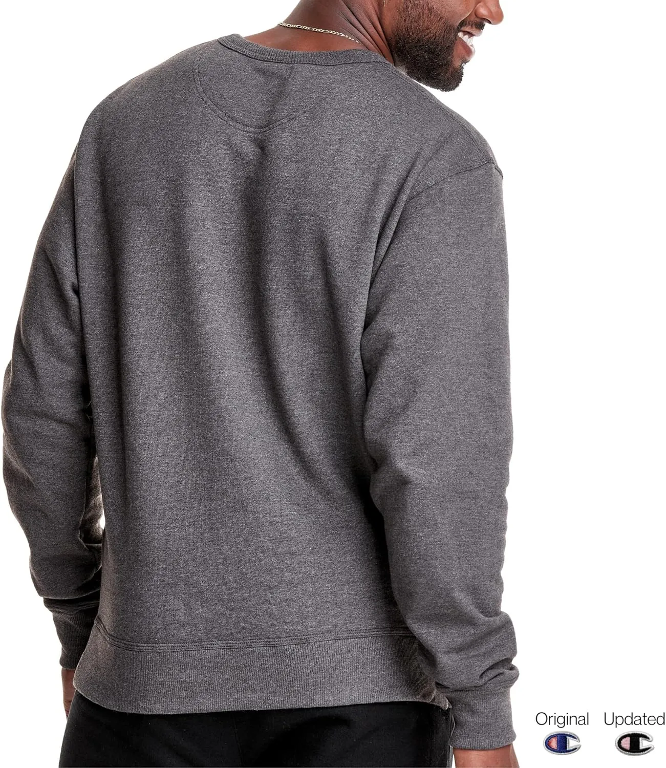 Champion Men's Sweatshirt, Powerblend, Fleece Midweight Crewneck Sweatshirt (Reg. Or Big & Tall)