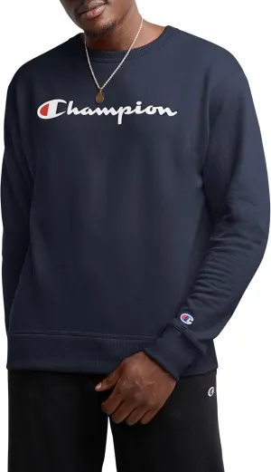 Champion Men's Sweatshirt, Powerblend, Fleece Midweight Crewneck Sweatshirt (Reg. Or Big & Tall)