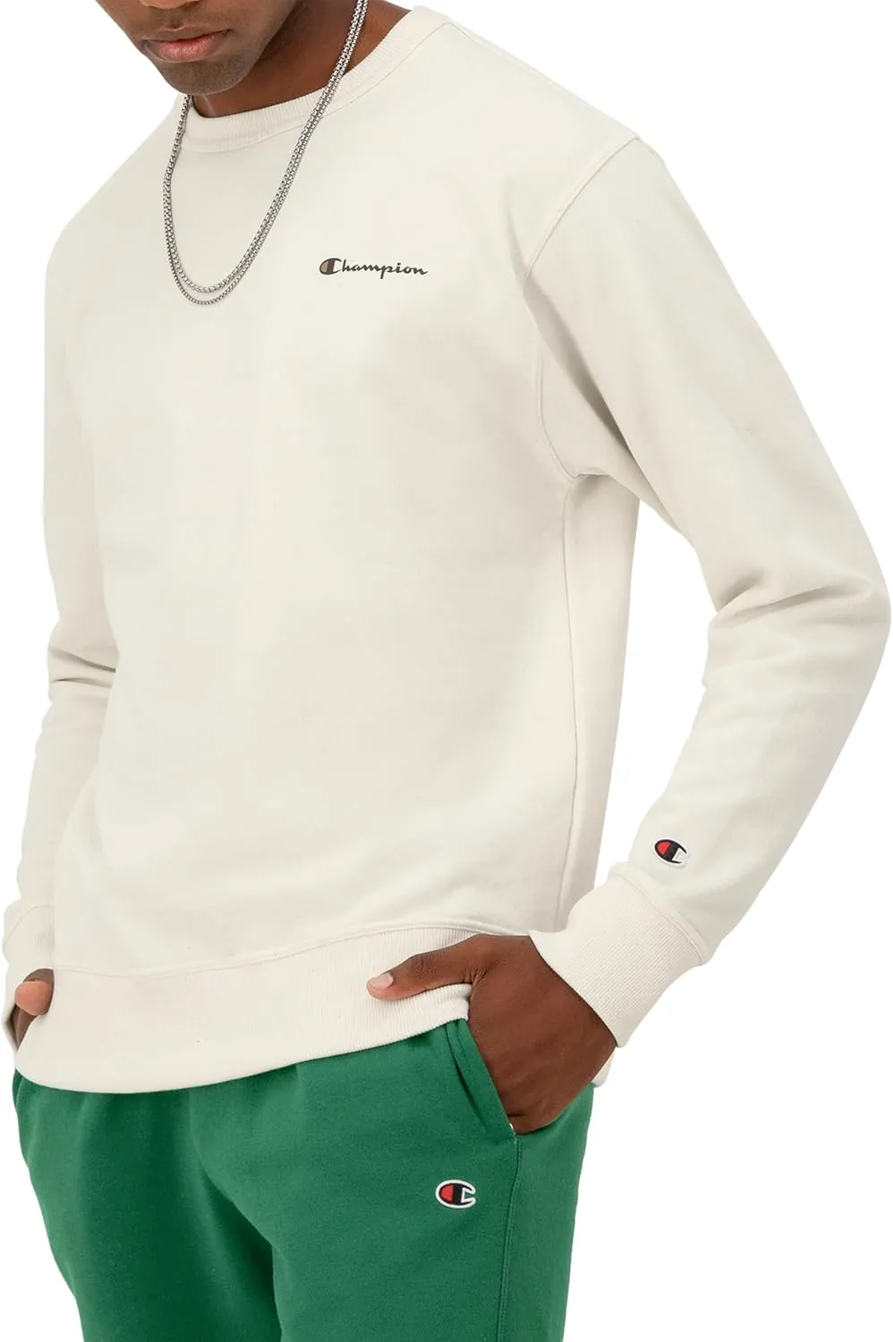 Champion Men's Sweatshirt, Powerblend, Fleece Midweight Crewneck Sweatshirt (Reg. Or Big & Tall)