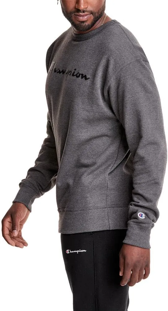 Champion Men's Sweatshirt, Powerblend, Fleece Midweight Crewneck Sweatshirt (Reg. Or Big & Tall)