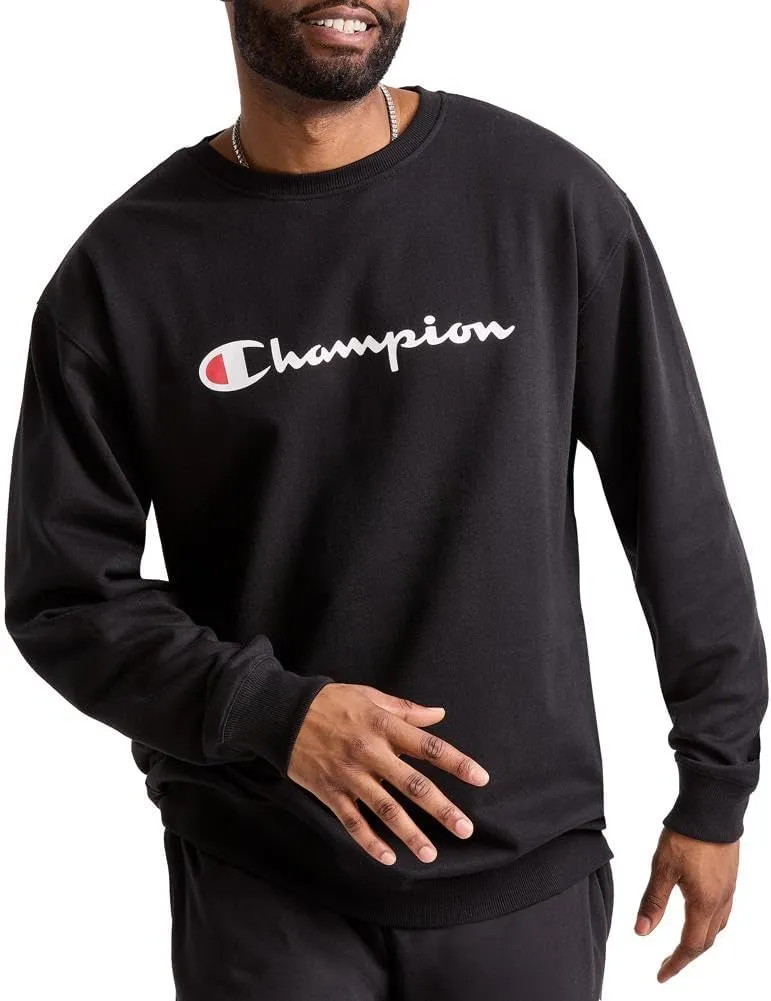Champion Men's Sweatshirt, Powerblend, Fleece Midweight Crewneck Sweatshirt (Reg. Or Big & Tall)