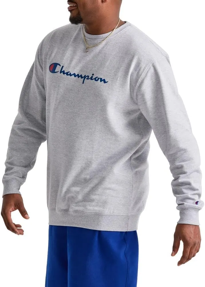 Champion Men's Sweatshirt, Powerblend, Fleece Midweight Crewneck Sweatshirt (Reg. Or Big & Tall)