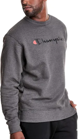 Champion Men's Sweatshirt, Powerblend, Fleece Midweight Crewneck Sweatshirt (Reg. Or Big & Tall)