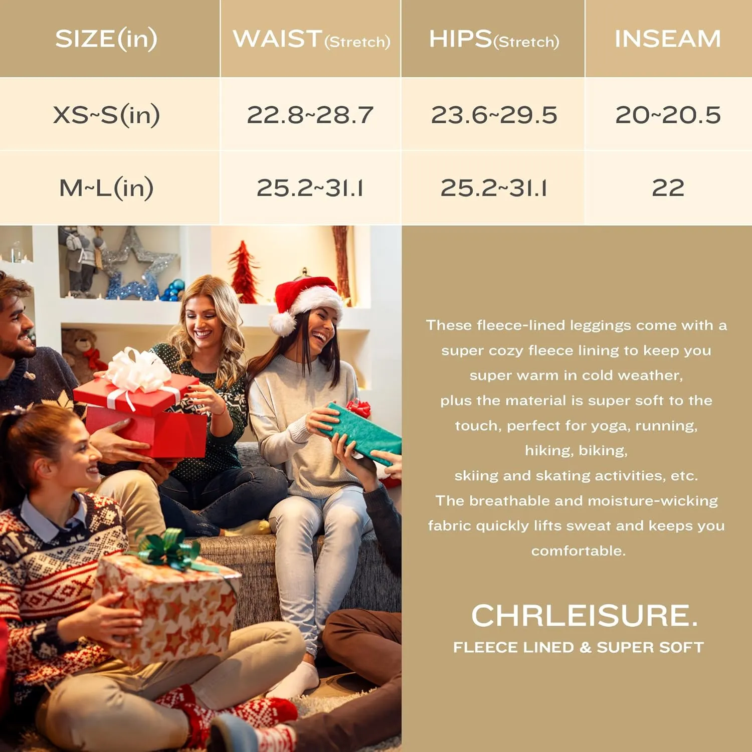 CHRLEISURE Women's Fleece Lined Tights - Fake Sheer Warm Pantyhose Thick Leggings
