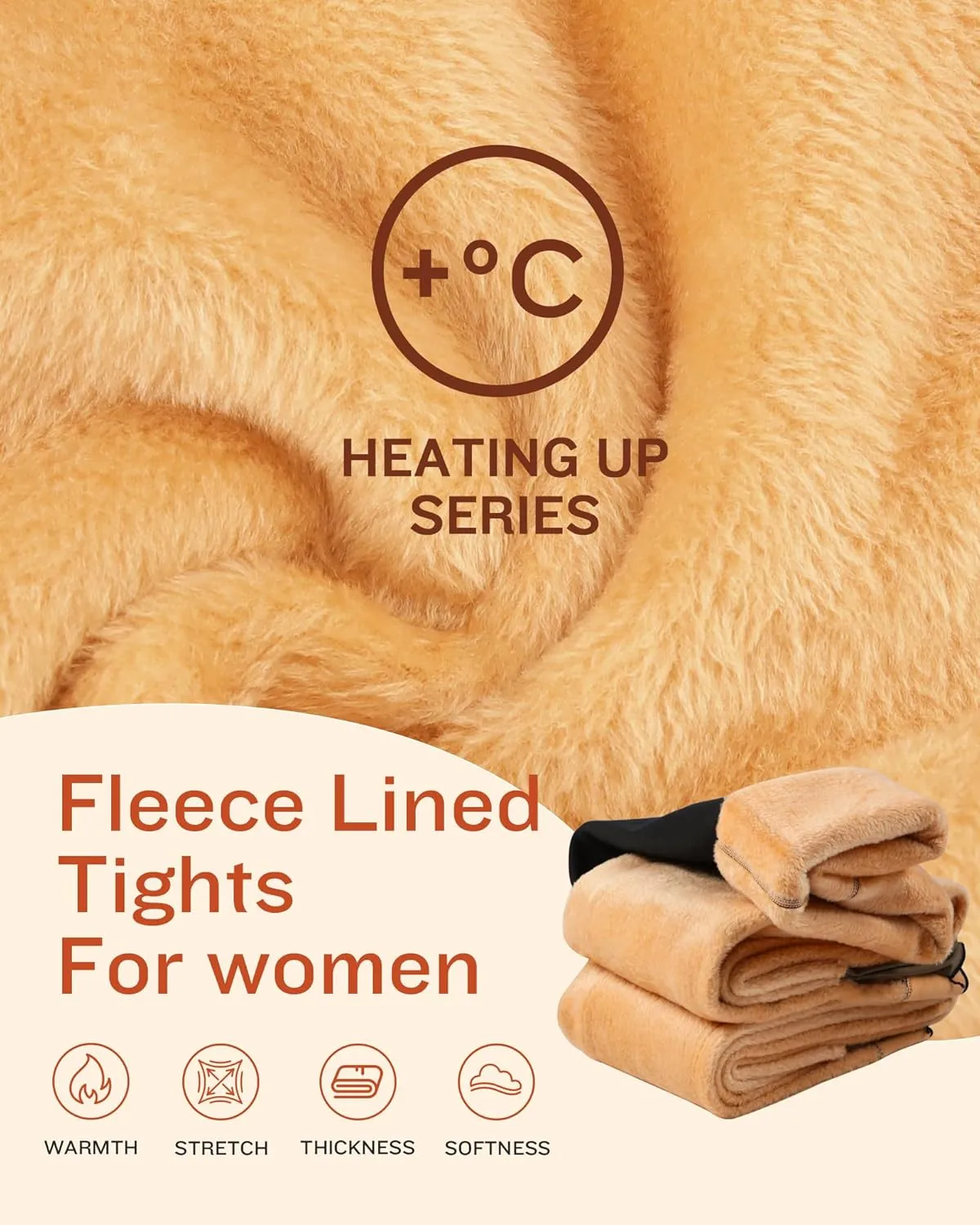 CHRLEISURE Women's Fleece Lined Tights - Fake Sheer Warm Pantyhose Thick Leggings