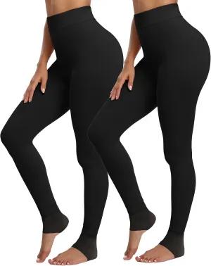 CHRLEISURE Women's Winter Warm Fleece Lined Leggings - Thick Velvet Tights Thermal Pants