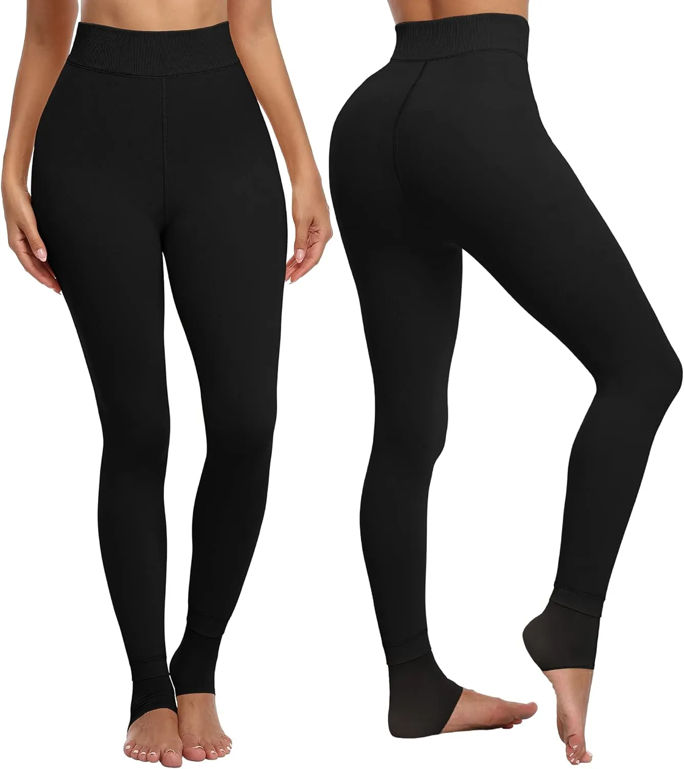 CHRLEISURE Women's Winter Warm Fleece Lined Leggings - Thick Velvet Tights Thermal Pants