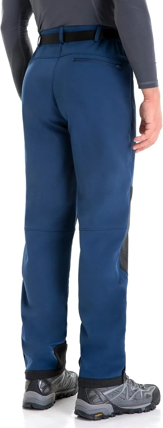 clothin Men's Insulated Pants Fleece Lined Snow Pants Softshell Water and Wind-Resistant