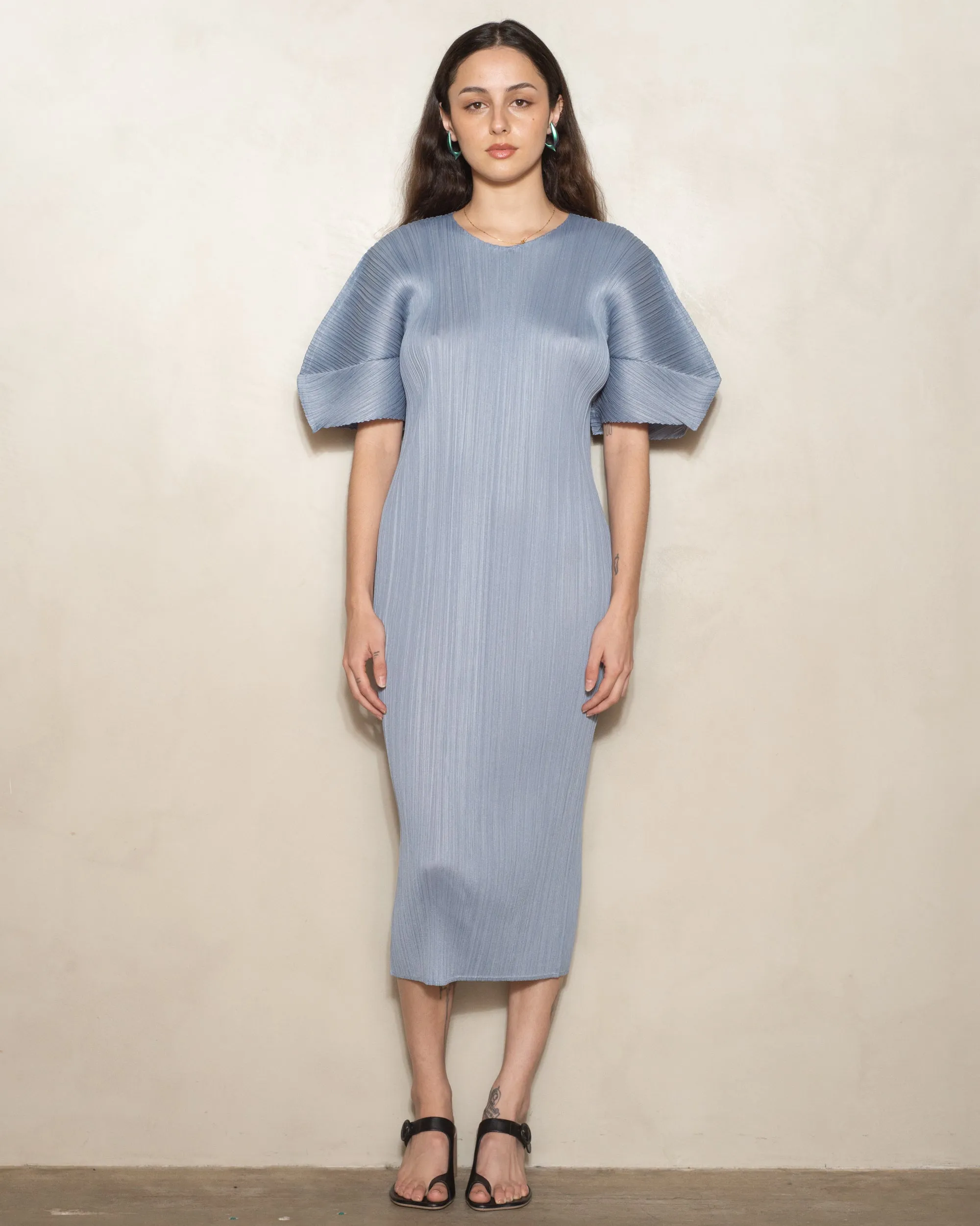 Cool Grey August Sleeve Dress