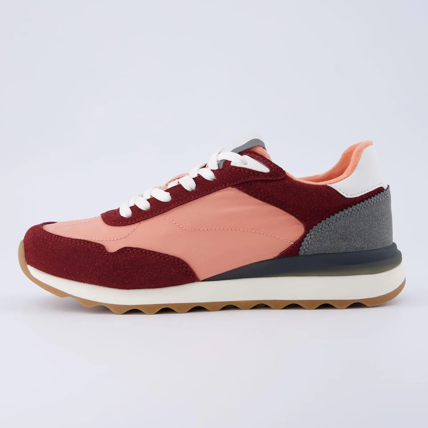 CUSHIONAIRE Women's Kicks lace up Nylon Sneaker  Comfort Foam, Wide Widths Available