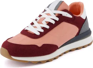 CUSHIONAIRE Women's Kicks lace up Nylon Sneaker  Comfort Foam, Wide Widths Available