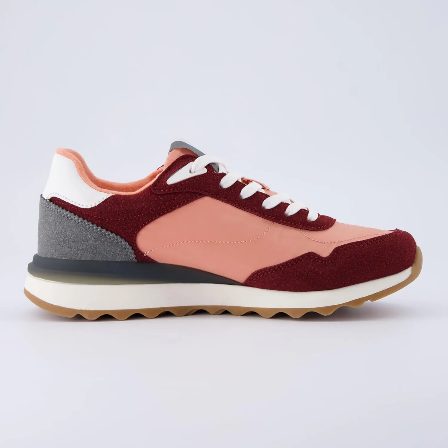 CUSHIONAIRE Women's Kicks lace up Nylon Sneaker  Comfort Foam, Wide Widths Available