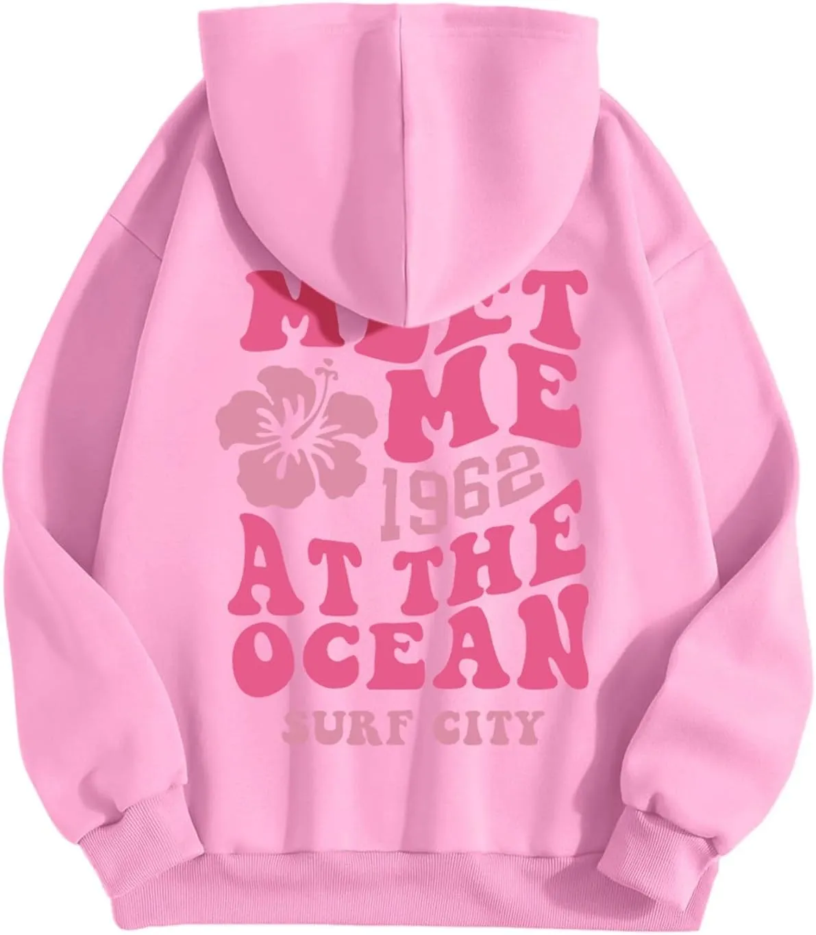 Cute 2 Piece Outfits for Women Teen Girls Preppy Puff 2024 Fall Fleece Pocket Drawstring Pullover Oversized Sweatpant