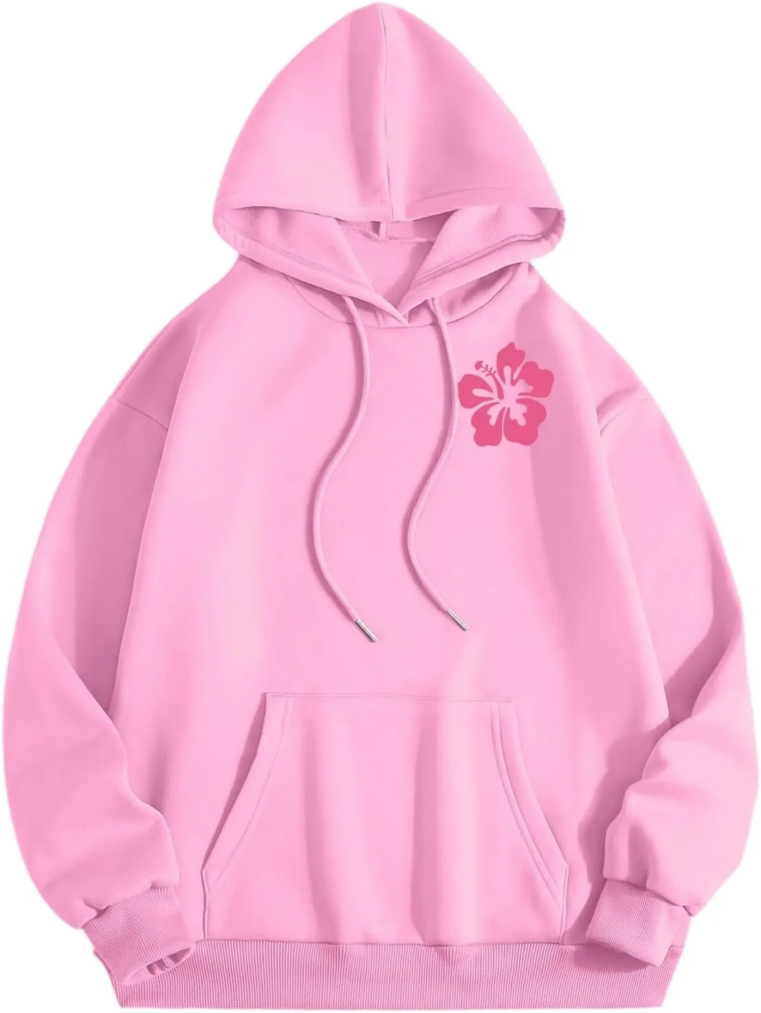 Cute 2 Piece Outfits for Women Teen Girls Preppy Puff 2024 Fall Fleece Pocket Drawstring Pullover Oversized Sweatpant