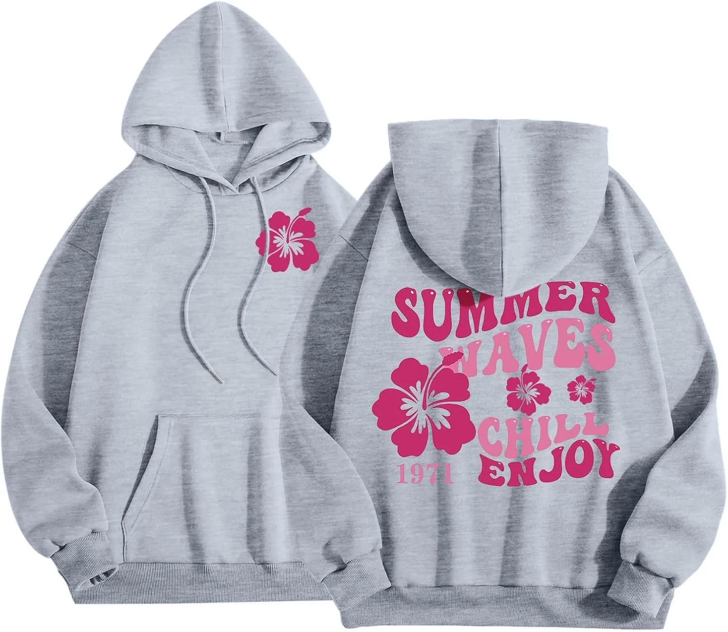 Cute 2 Piece Outfits for Women Teen Girls Preppy Puff 2024 Fall Fleece Pocket Drawstring Pullover Oversized Sweatpant
