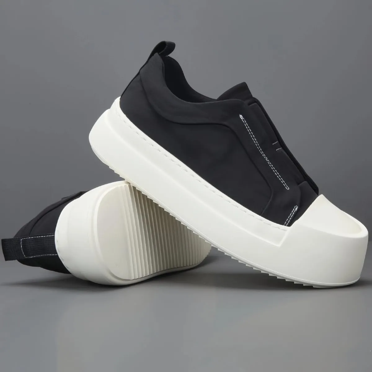 Fashion Sneaker Shoes for Men Casual Slip-on Closed Toe Waterproof Platforms Flats Shoes Light Outdoor Activities