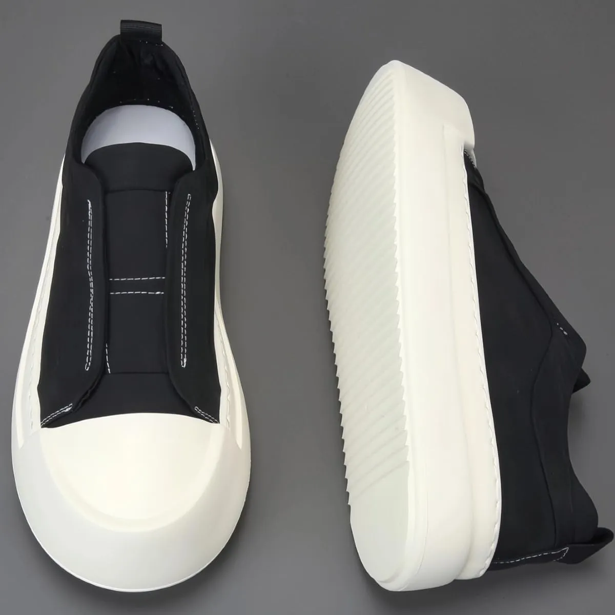 Fashion Sneaker Shoes for Men Casual Slip-on Closed Toe Waterproof Platforms Flats Shoes Light Outdoor Activities
