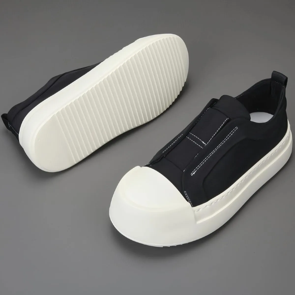 Fashion Sneaker Shoes for Men Casual Slip-on Closed Toe Waterproof Platforms Flats Shoes Light Outdoor Activities