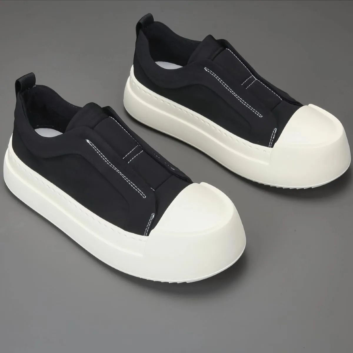 Fashion Sneaker Shoes for Men Casual Slip-on Closed Toe Waterproof Platforms Flats Shoes Light Outdoor Activities