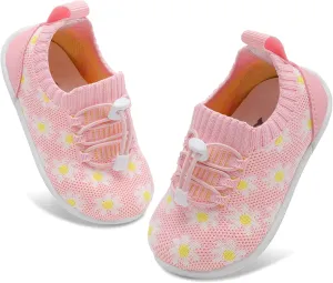 FEETCITY Baby Shoes Boys Girls First Walking Shoes Infant Sneakers Crib Shoes Breathable Lightweight Slip On Shoes