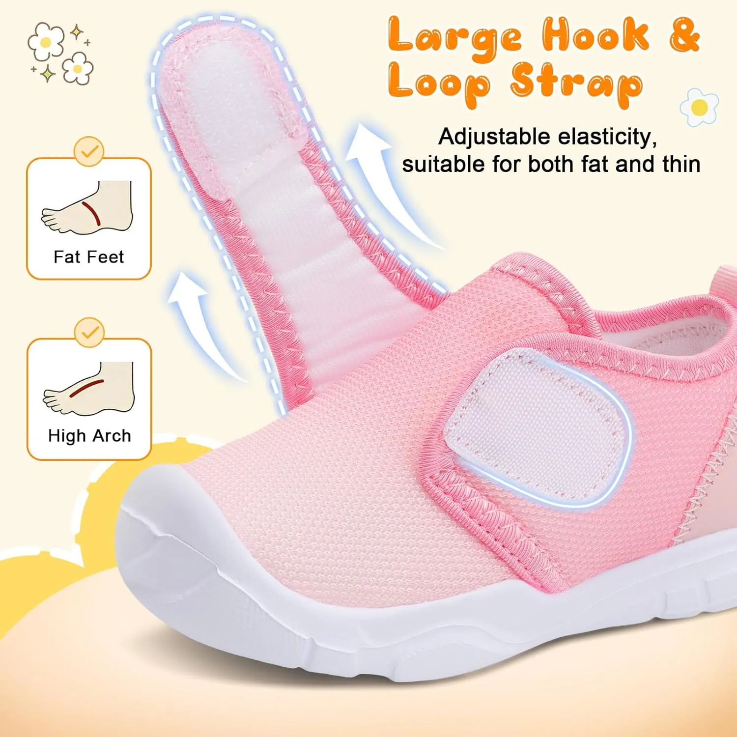 FEETCITY Toddler Shoes Boys Girls Toddler Slip On Sneakers Kids Tennis Shoes Sports Shoe Walking Shoe