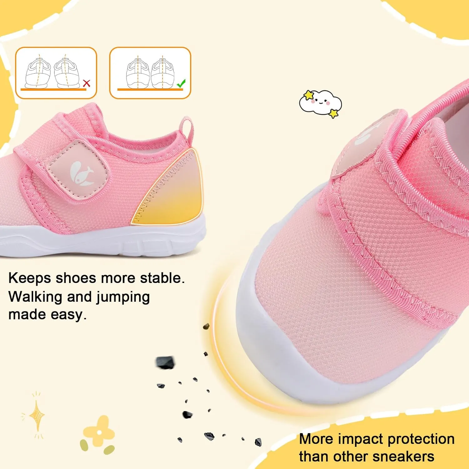 FEETCITY Toddler Shoes Boys Girls Toddler Slip On Sneakers Kids Tennis Shoes Sports Shoe Walking Shoe