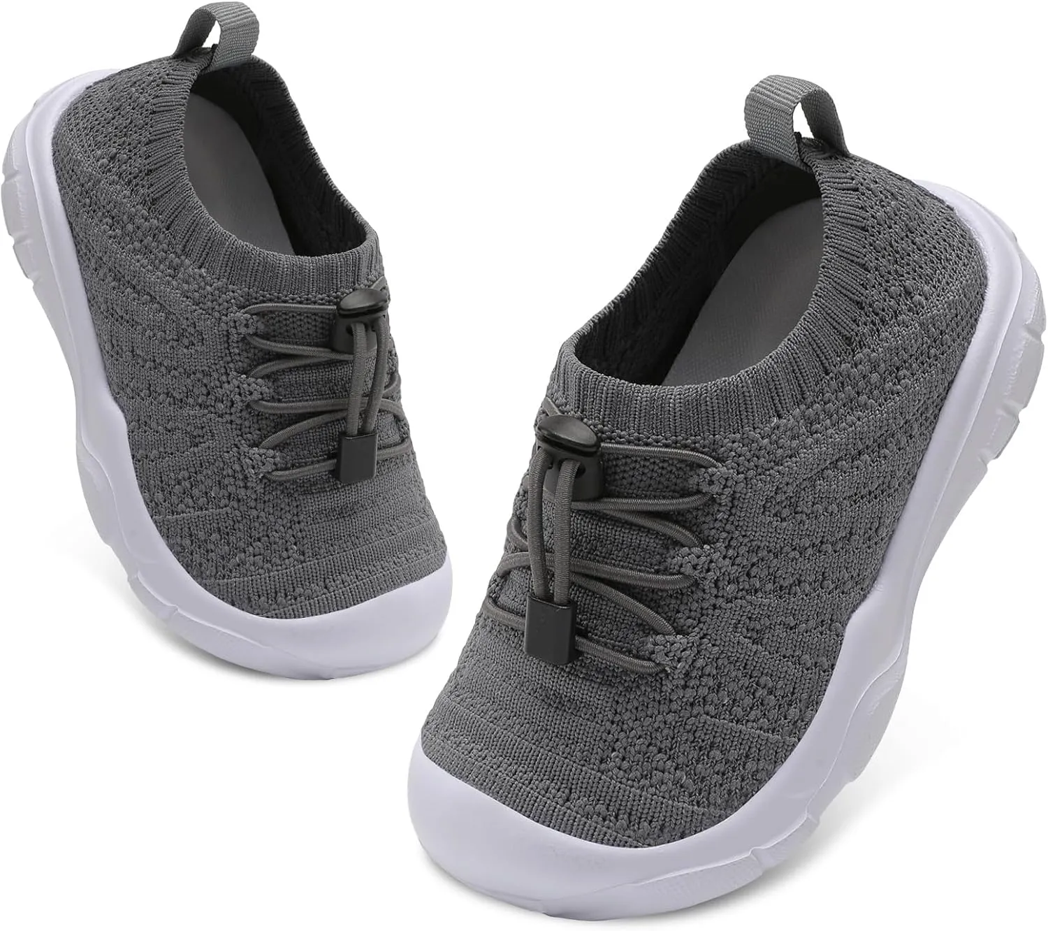 FEETCITY Toddler Slip On Shoes Boys Girls Wide Toddler Tennis Shoes Sports Walking Sneakers