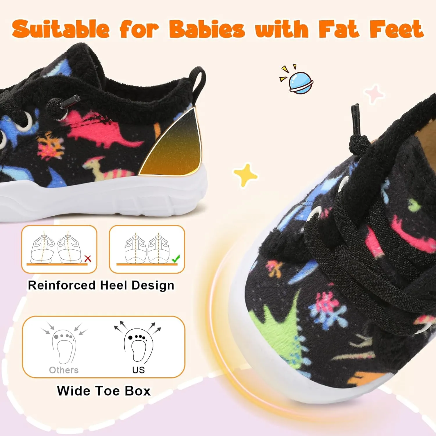 FEETCITY Wide Boys & Girls Winter Shoes - Barefoot & Walking Shoes, Slip On, Tennis Design