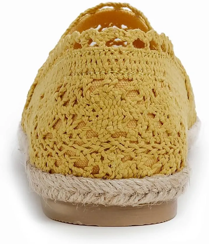 FEVERSOLE Close Toe Espadrilles Women's Comfort Breathable Slip On Flats Shoes