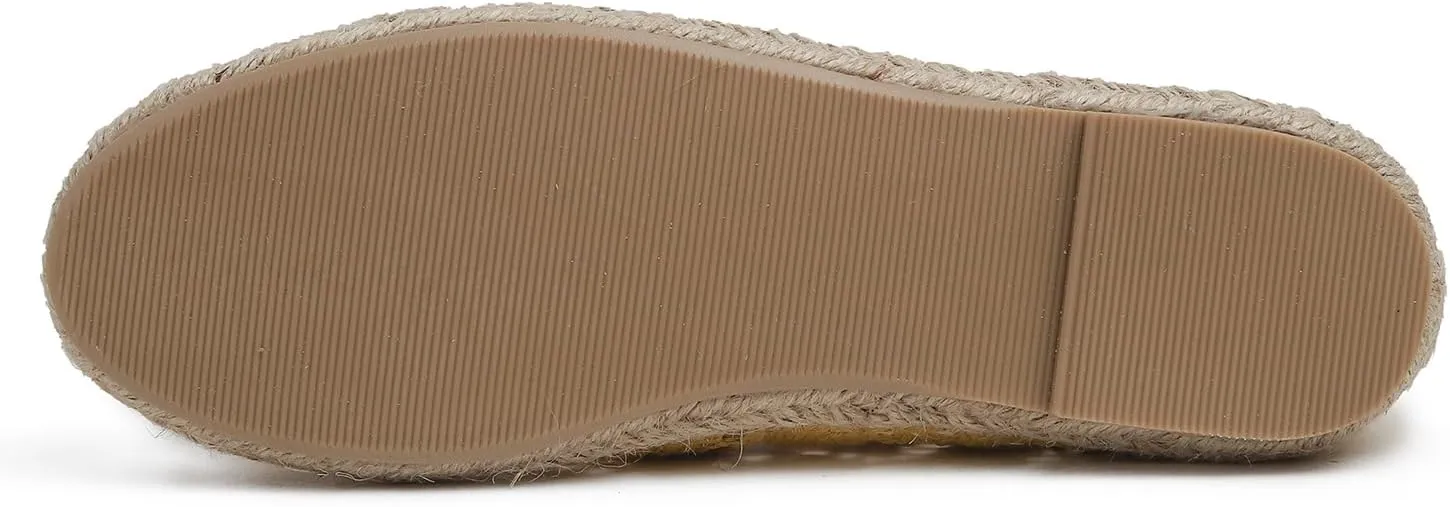 FEVERSOLE Close Toe Espadrilles Women's Comfort Breathable Slip On Flats Shoes