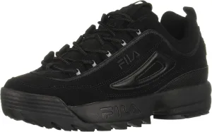 Fila Men's Strada Disruptor fashion sneakers, Black/Black/Black, 9 US