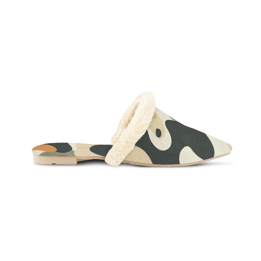 Fleece-Lined Camo Mules