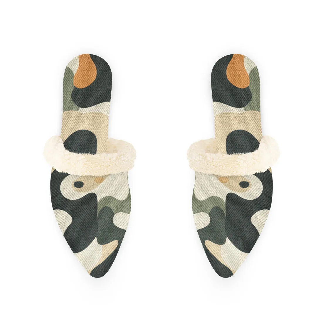 Fleece-Lined Camo Mules