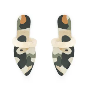 Fleece-Lined Camo Mules