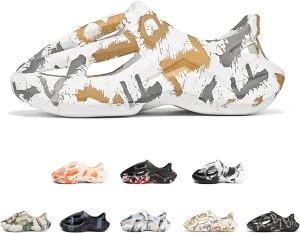 Foam Runners for Men Non-Slip Quick-Drying Outdoor Pillows Shoes Slip-On Soft Beach Sandals Walking Breathable Couple Sneakers Fashion Thick Slippers