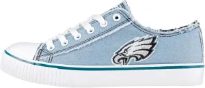 FOCO Women's NFL Denim Team Logo Ladies Fashion Low Top Canvas Sneakers Shoes