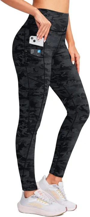 G Gradual Women's Fleece Lined Winter Leggings with Pockets Water Resistant High Waisted Thermal Warm Pants Running Hiking