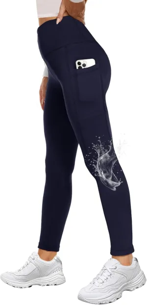 GAYHAY Fleece Lined Leggings Women - Thermal Winter Warm Water Resistant High Waisted Running Hiking Pants with Pockets