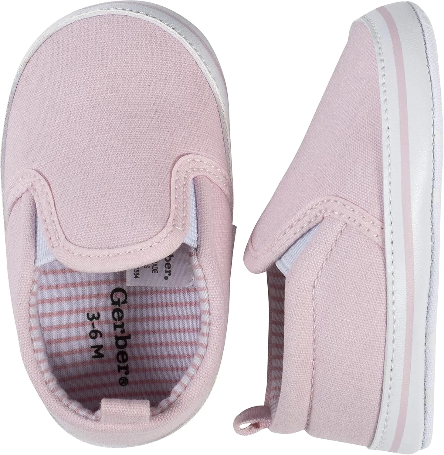 Gerber Unisex-Baby Newborn Infant Toddler Boy and Girl Slip-on Sneaker Crib Shoe