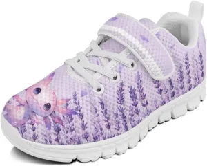 Girls' Athletic Tennis Shoes Cute Slip On Kids Sneakers Running Shoes