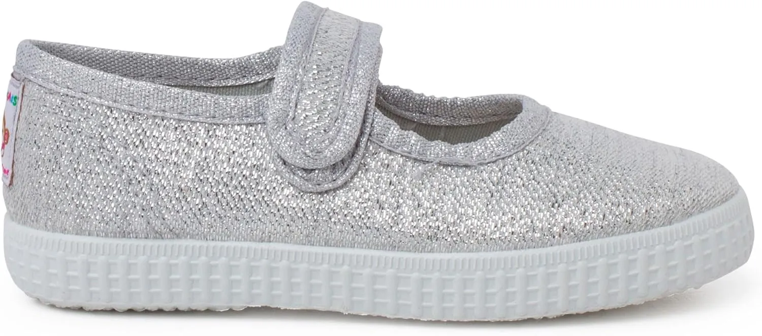 Glitter Mary Janes Adhesive Strap