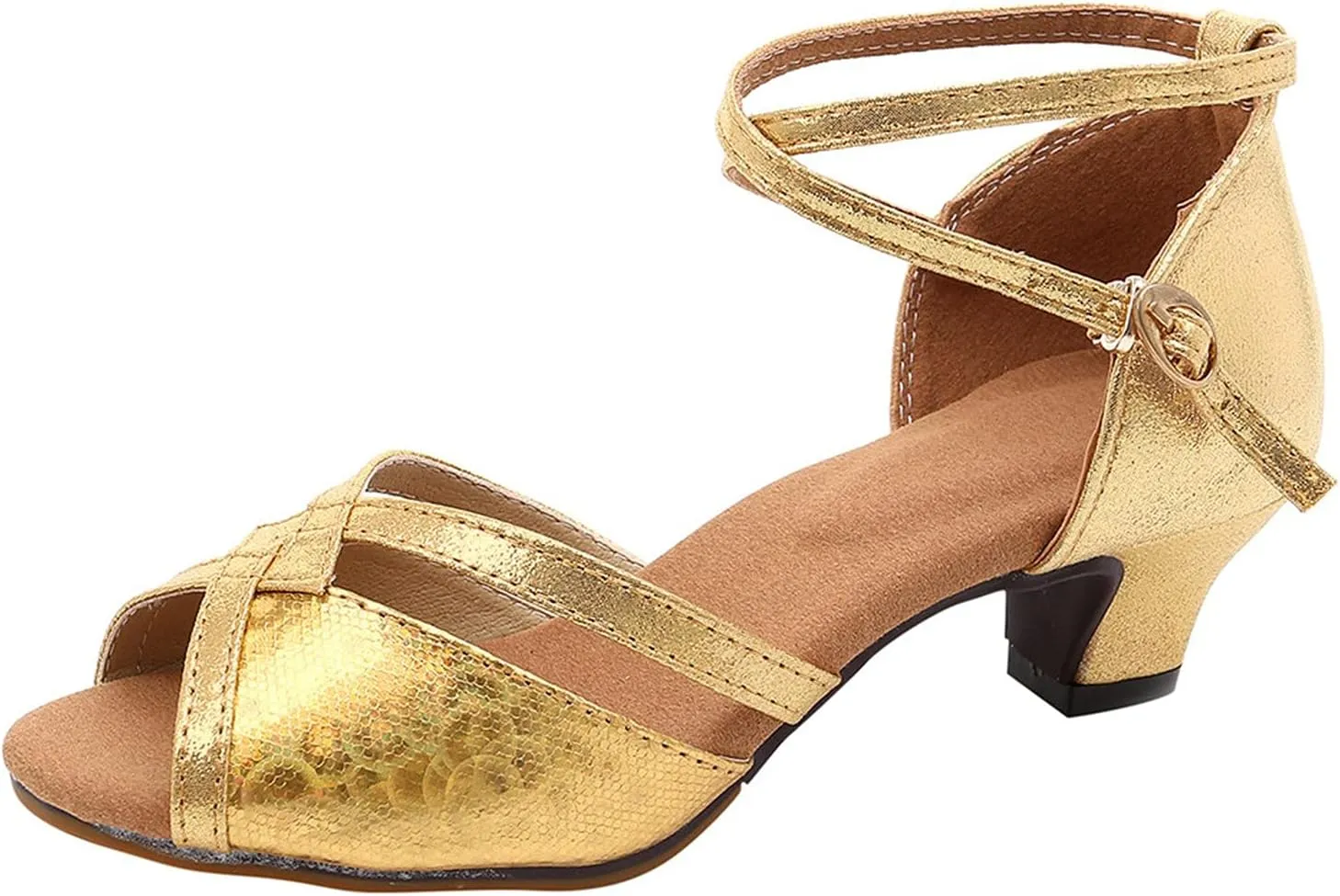 Heels for Women Open Toe Black Prom Heels Practice Ballroom Dancing Shoes Summer Dress Shoes with Ankle Strap