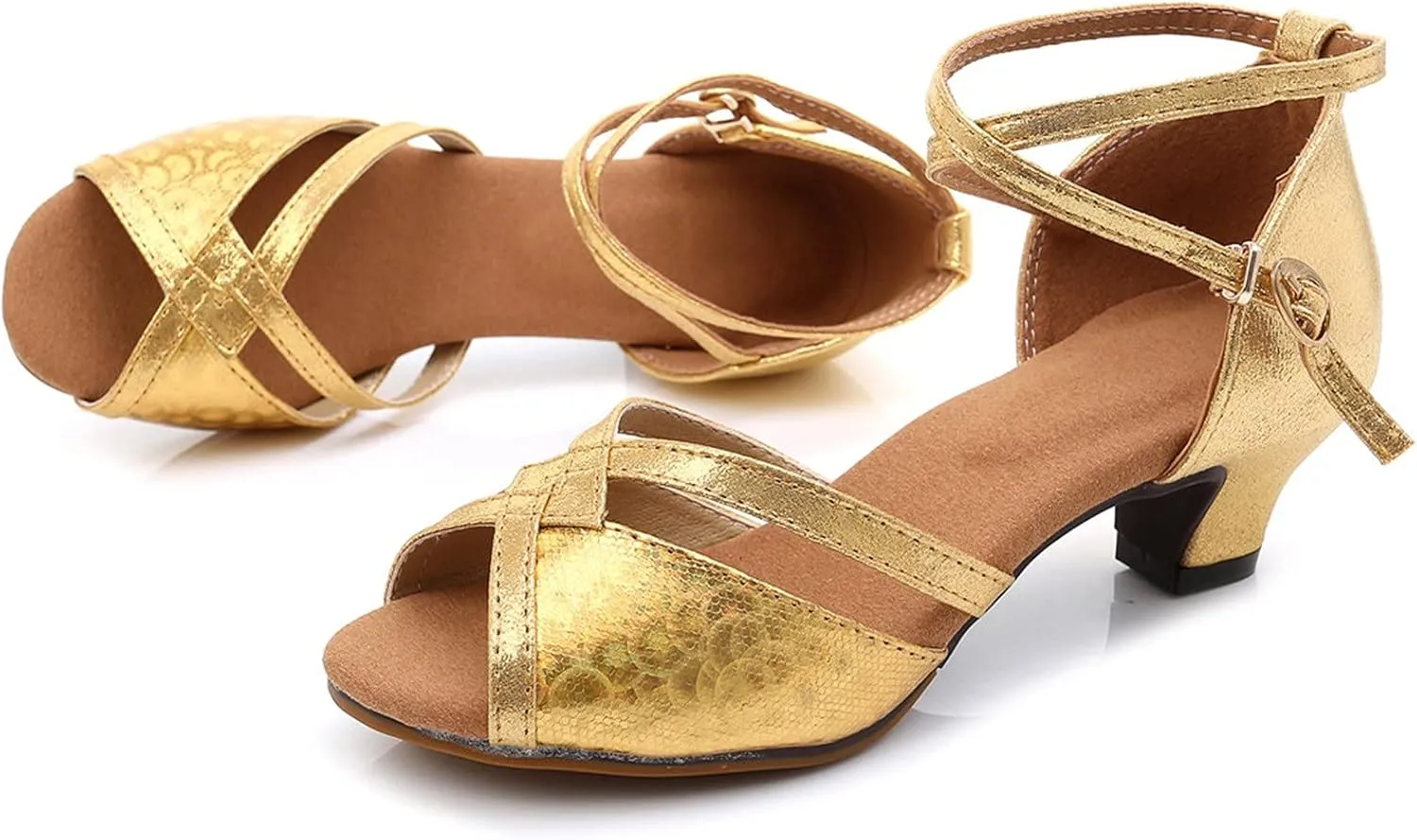 Heels for Women Open Toe Black Prom Heels Practice Ballroom Dancing Shoes Summer Dress Shoes with Ankle Strap