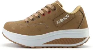 Height Increasing Platform Sneakers for Women - Low Top Running Shoes with Anti-Slip Sole