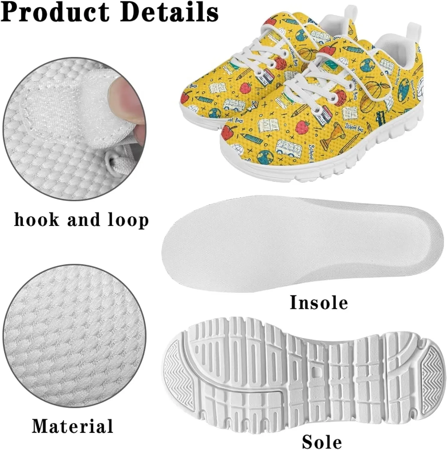 Howilath Little Kid Sneakers One Strap Sports Shoes Sneakers for Boys Anti-Skid Running Tennis Shoes