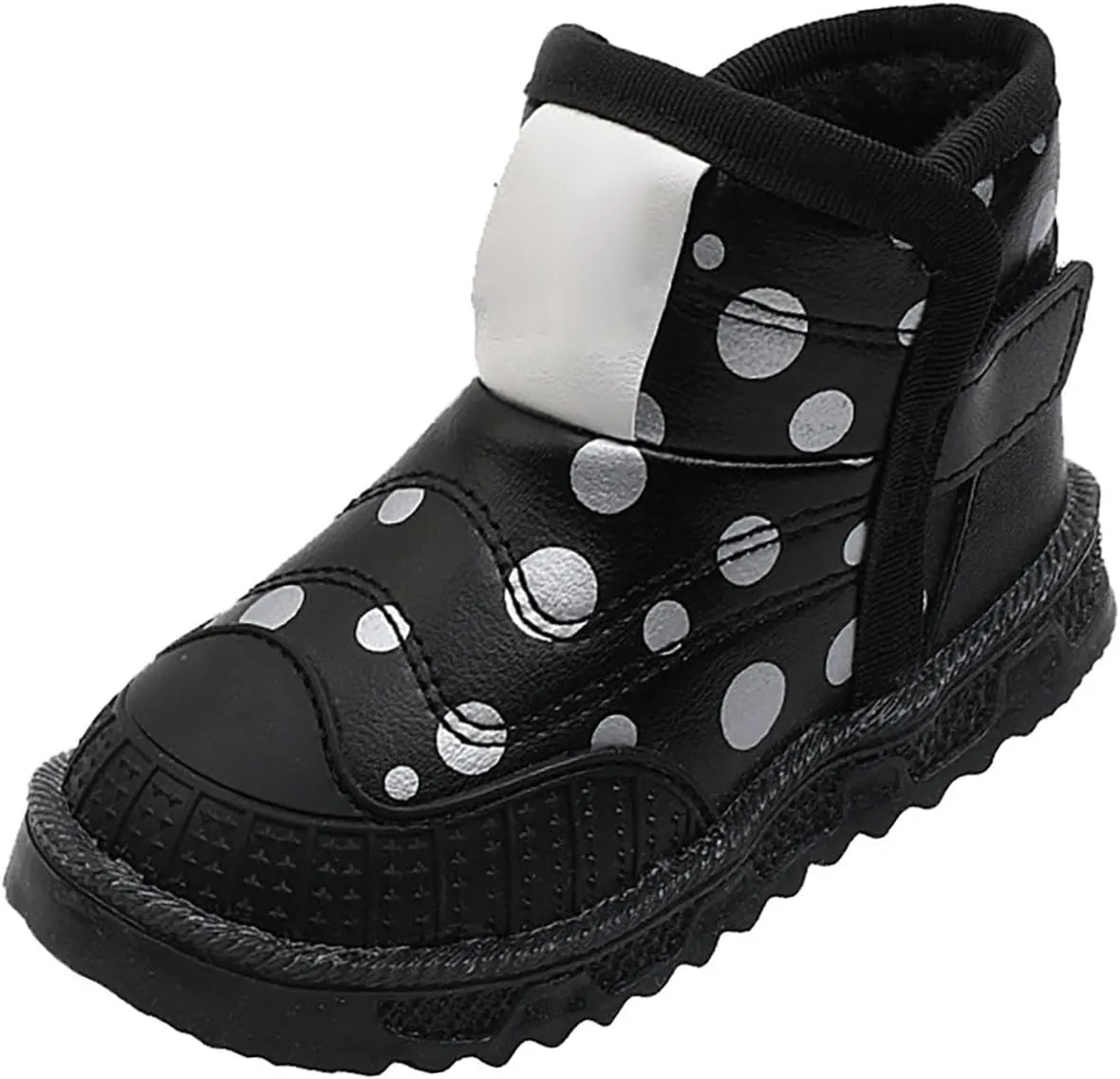 Infant Boys Girls Thicken High Top Luminous Sneakers Fleece Plush Soft Lightweight Glowing Trainer Light Up Shoes