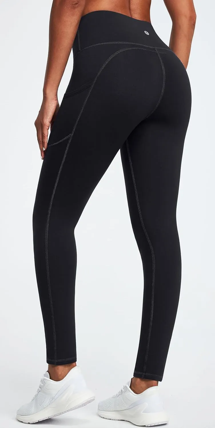 IUGA Fleece Lined Leggings with Pockets for Women Thermal Leggings for Women High Waisted Yoga Pants Winter Workout Leggings