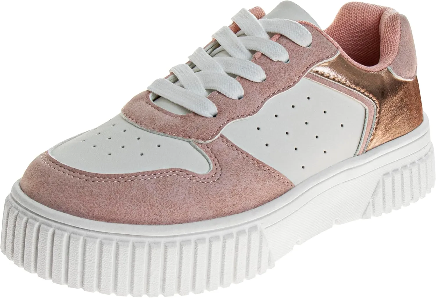 Josmo Kids Girl Sneakers Lace Up Casual Fashion Platform Shoes (Little Kid - Big Kid)