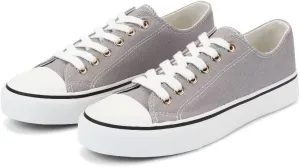 JUDIS Women’s Lace Up Canvas Shoes Low Top Fashion Sneakers Casual Tennis Walking Shoes