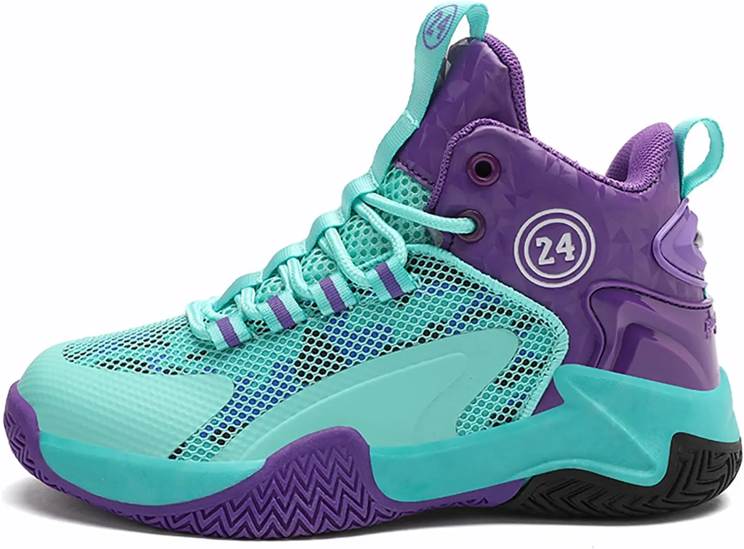 Kids Basketball Shoes Boys Cushion Sneakers Non-Slip Outdoor Sports Shoes Comfortable Girls Lightweight Breathable Walking Running Shoes Tennis Sneakers